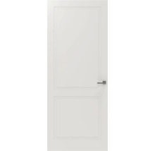 Witte binnendeur met rechthoekige vlakken en deurklink