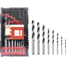 Houtboorset in transparante opbergdoos