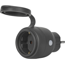 Contactdoos met beschermingscontact en klapdeksel