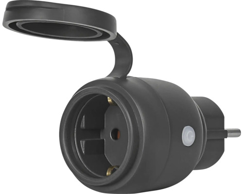 Contactdoos met beschermingscontact en klapdeksel