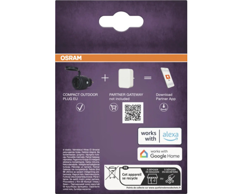 Osram compacte stekker voor buiten, vereist partner gateway en app download