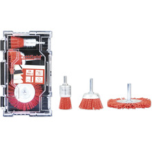 Pattfield draadborstelset voor boormachines, inclusief drie borstelvormen in opbergdoos