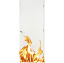 Witte brandwerende deur met deurklink