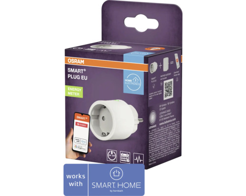 OSRAM Stekker smart met energiemeter 10 A 230 V wit Osram Smart+ stekker voor binnenshuis, energiemeting