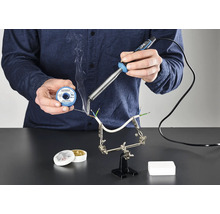 Draden solderen met soldeerbout, soldeertin en vloeimiddel