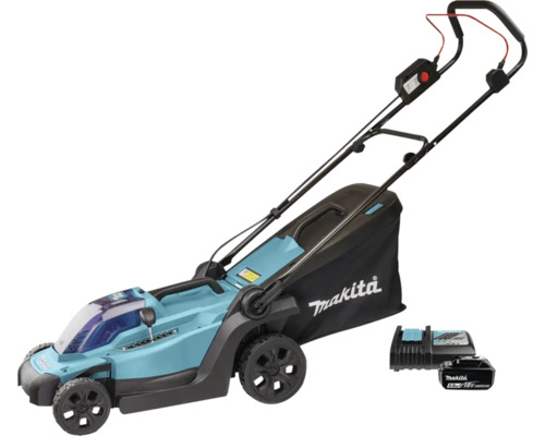 Accugrasmaaier met opvangbak en accu van Makita