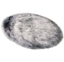 Ovaal tapijt met vachtlook