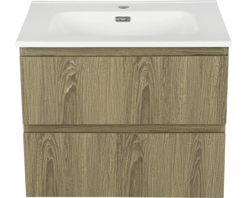 Wastafelonderkast met twee lades en wastafel