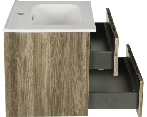 Wastafelonderkast met twee laden en wastafel