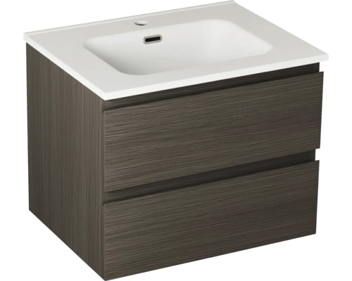 Wastafelonderkast met twee laden en wastafel