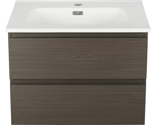 Wastafelonderkast met twee lades en wastafel