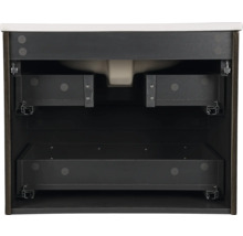 Binnenkant van een wastafelonderkast met lades