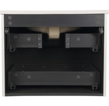 Binnenaanzicht van een badkameronderkast met laden