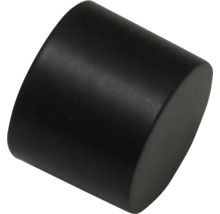 Cilindrische rubberen voet van zwart rubber voor meubels of als eindkap.