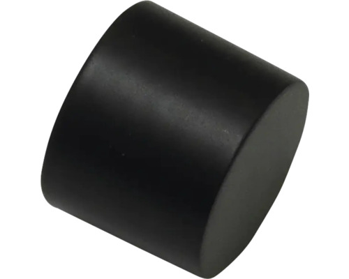 Cilindrische rubberen voet van zwart rubber voor meubels of als eindkap.