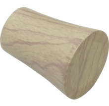 Cilindrisch houten stuk met zichtbare houtnerf.