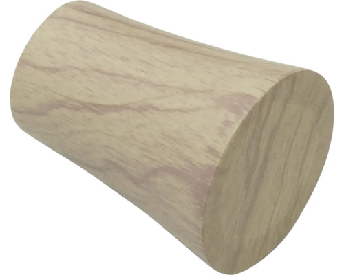 Cilindrisch houten stuk met zichtbare houtnerf.