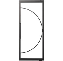 Metalen frame deur met gebogen ontwerp