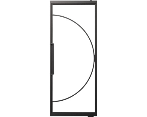 Metalen frame deur met gebogen ontwerp