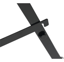 Detailopname van een zwarte tafel