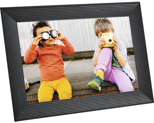 Digitale fotolijst met foto van twee kinderen