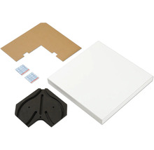 Hoekplank met montage accessoires