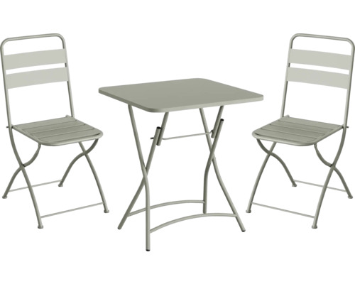 BEST Tuinset Breeze Bistro 3-delig groen Metalen tuintafel en twee stoelen