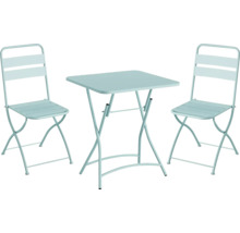 Metalen tuintafel en twee stoelen