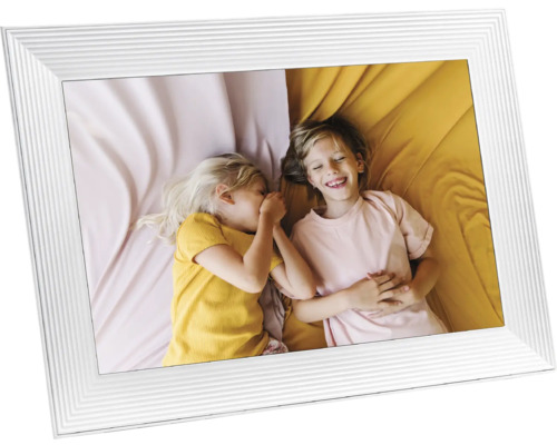 Digitale fotolijst met foto van twee kinderen