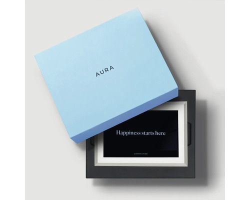 Aura fotolijst met geopende verpakking