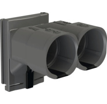 Dubbele aansluitdoos voor installatiebuizen