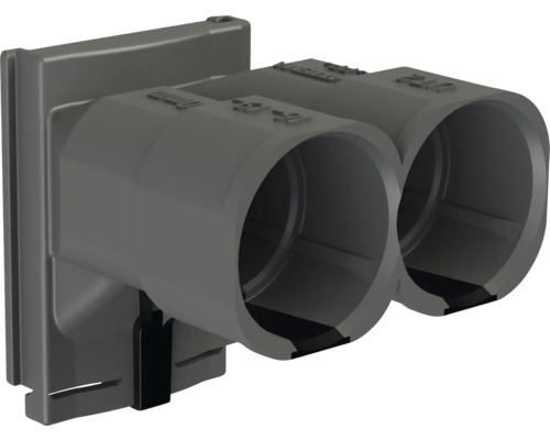 Dubbele aansluitdoos voor installatiebuizen