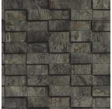 Behang met steenmotief in blokvorm