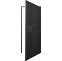 Geopende deur met frame structuur en deurklink