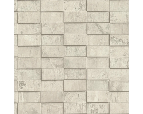 Behang met steeneffect en 3D-effect