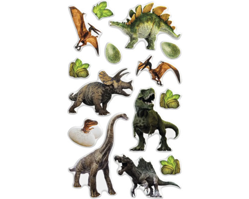 Sticker met verschillende dinosaurusmotieven