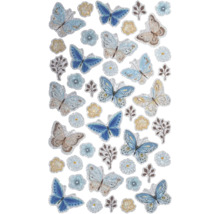 Decoratieve stickers met vlinders, bloemen en bladeren