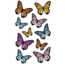 Meerdere kleurrijke vlinderstickers