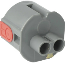 Grijs tweepolig verbindingsstuk