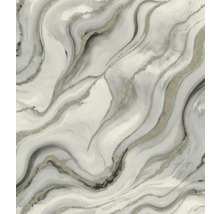 Behang met marmerstructuur en glitterstrepen