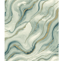 Behang met marmerstructuur en gouden accenten