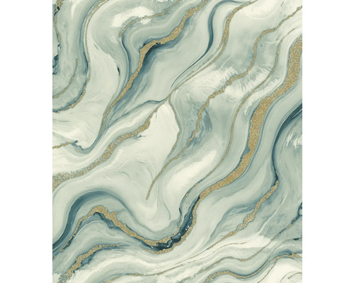 Behang met marmerstructuur en gouden accenten