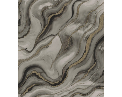 Behang met marmerpatroon en gouden accenten