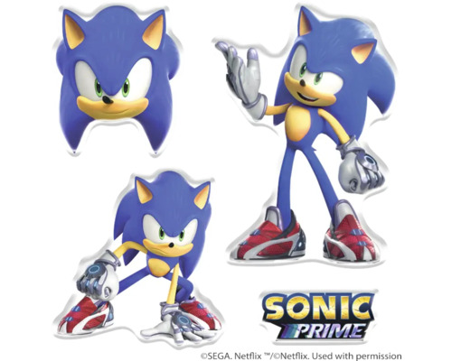 Sonic Prime sticker set met drie motieven