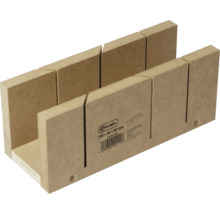 Verstekbak van hout met geleidingssleuven voor zagen