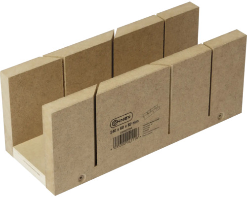 Verstekbak van hout met geleidingssleuven voor zagen