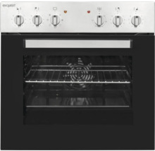 Exquisit oven met bedieningsknoppen en interieur met rooster