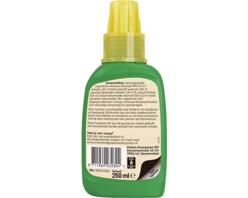 Plantenvoeding in een fles van 250 milliliter