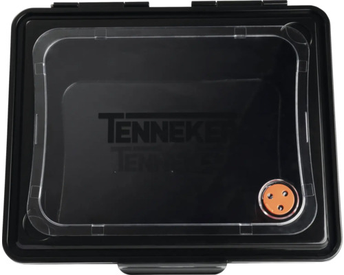 Zwarte Tenneker opbergdoos met transparant deksel