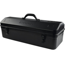 Zwarte gereedschapskist met handvat